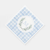 Serviette En Papier Papier blanc En vichy Laurel Crest (Coin)