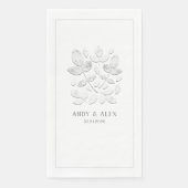 Serviette En Papier Papier blanc Mariage Haven (Devant)