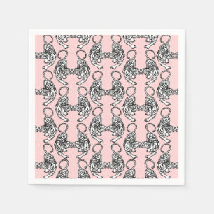 Serviette En Papier Papier blanc Tigre