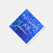 Serviette En Papier Papier bleu Abstrait serviettes 90e fête d'anniver (Coin)