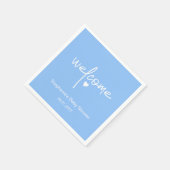 Serviette En Papier Papier bleu coeur minuscule serviettes pour douche (Coin)