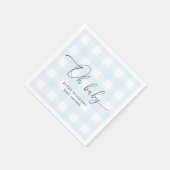 Serviette En Papier Papier bleu En vichy Oh bébé Napkin (Coin)