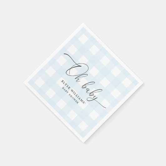 Serviette En Papier Papier bleu En vichy Oh bébé Napkin (Coin)
