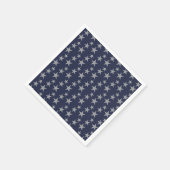 Serviette En Papier Papier bleu et argenté Stars (Coin)