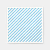 Serviette En Papier Papier Bleu et Blanc Moyenne Diagonale Bébé (Devant)