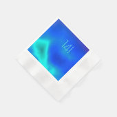 Serviette En Papier Papier bleu et vert de mer Napkin (Coin)