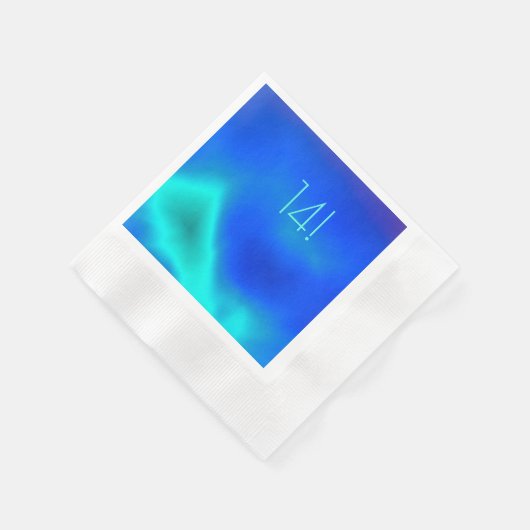 Serviette En Papier Papier bleu et vert de mer Napkin (Coin)