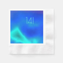 Papier bleu et vert de mer Napkin