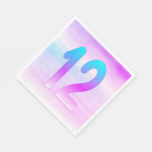 Serviette En Papier Papier bleu et violet 12e anniversaire Napkin (Coin)