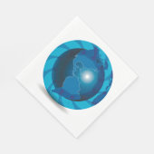 Serviette En Papier Papier bleu Globe (Coin)