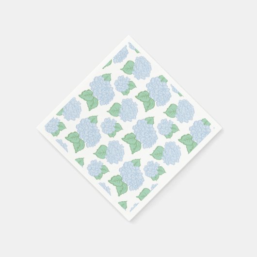 Serviette En Papier Papier bleu Hydrangea (Coin)