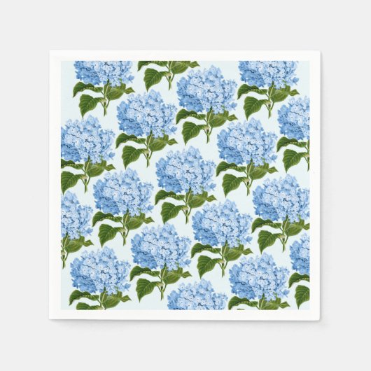 Serviette En Papier Papier bleu Hydrangea (Devant)