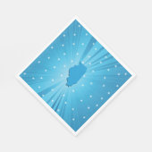 Serviette En Papier Papier bleu Illinois (Coin)