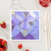 Serviette En Papier Papier bleu Iris Napkin (En situation)