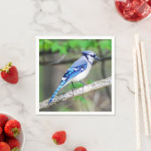 Serviette En Papier Papier bleu Jay Napkin (En situation)