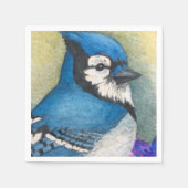 Serviette En Papier Papier bleu Jay Naples Oiseau Art Bluejay (Devant)