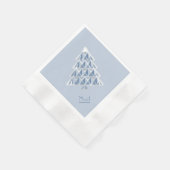 Serviette En Papier Papier bleu Joyoux Noel Napkin (Coin)