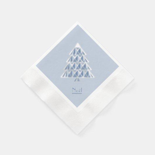 Serviette En Papier Papier bleu Joyoux Noel Napkin (Coin)