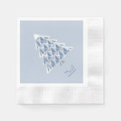 Serviette En Papier Papier bleu Joyoux Noel Napkin (Devant)
