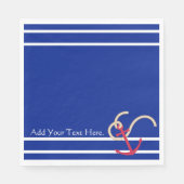 Serviette En Papier Papier bleu marine Napkin (Devant)