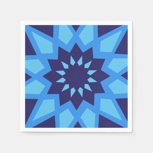 Serviette En Papier Papier bleu marocain (Devant)