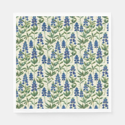 Serviette En Papier Papier bleu texan serviettes Lupine (Devant)