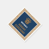 Serviette En Papier Papier Blue Gold Royal Crown Prince Aqiqah (Coin)