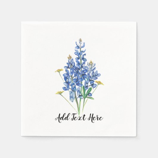 Serviette En Papier Papier Bluebonnets (Devant)