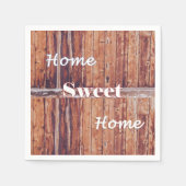 Serviette En Papier Papier, Bois Maison Sweet Home (Devant)