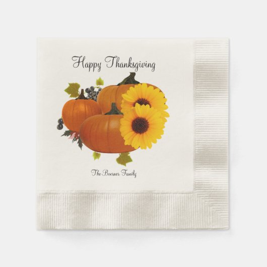 Serviette En Papier Papier bon thanksgiving (Devant)