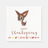 Serviette En Papier Papier Bon thanksgiving Chihuahua serviettes (Devant)