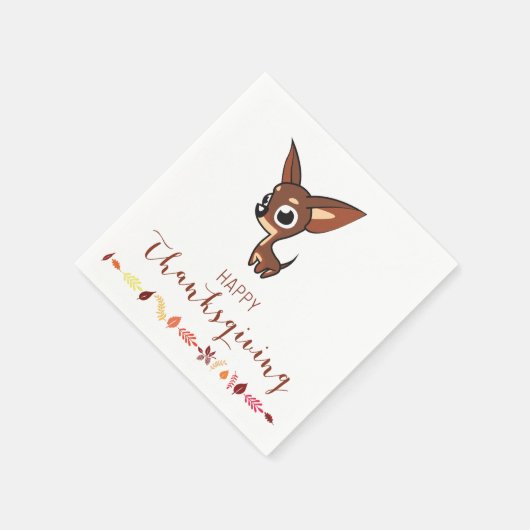 Serviette En Papier Papier Bon thanksgiving Chihuahua serviettes (Coin)