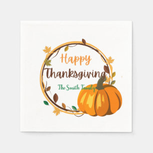 Serviette En Papier Papier bon thanksgiving couronne Napkin