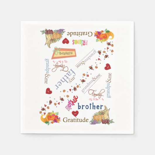 Serviette En Papier Papier Bon thanksgiving de serviettes Bless Our Ho (Devant)