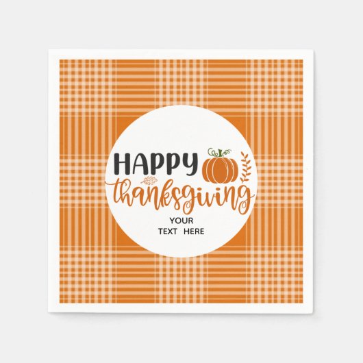 Serviette En Papier Papier bon thanksgiving Napkin (Devant)
