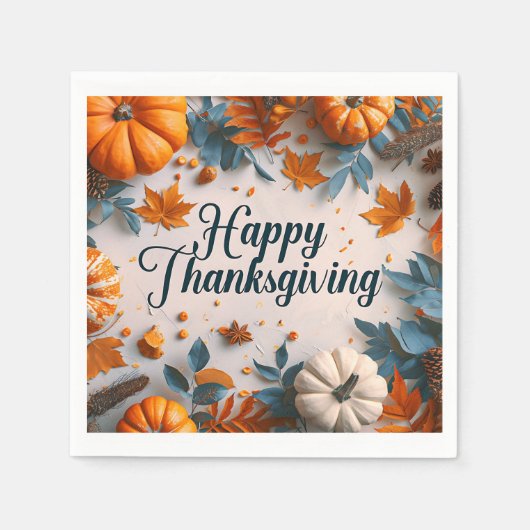 Serviette En Papier Papier bon thanksgiving Napkin (Devant)