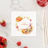 Serviette En Papier Papier bon thanksgiving Napkin (En situation)
