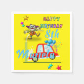 Serviette En Papier Papier, Bonne Voiture Clown Anniversaire (Devant)