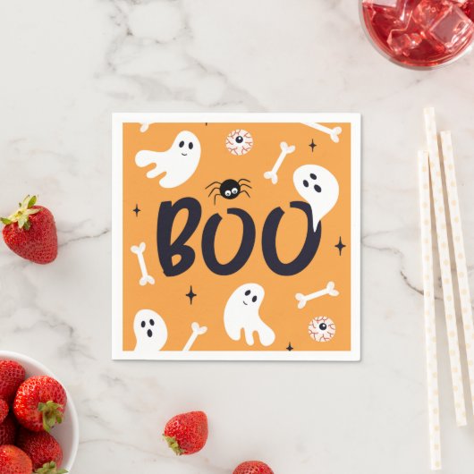 Serviette En Papier Papier Boo Ghosts (En situation)