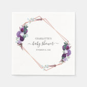Serviette En Papier Papier botanique à script floral (Devant)