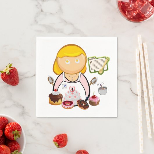 Serviette En Papier Papier, Boulangerie Bake Cakes Oeufs (En situation)