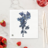 Serviette En Papier Papier Bouquet bleu Napkin (En situation)
