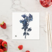 Serviette En Papier Papier Bouquet de fleurs bleues Napkin (En situation)