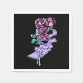 Serviette En Papier Papier Bouquet gothique (Devant)