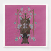 Serviette En Papier Papier Boysenberry Fox volante (Devant)