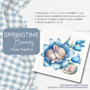 Serviette En Papier Papier "Bunnies Springtime" Napkin
