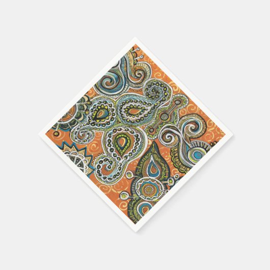 Serviette En Papier papier cachemire orange (Coin)