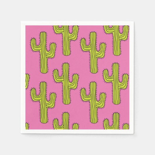 Serviette En Papier Papier Cactus Napkin (Devant)