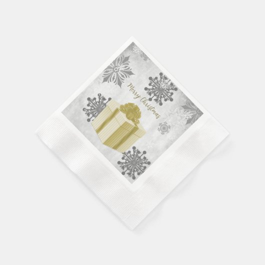 Serviette En Papier Papier cadeau de Noël or Napkin (Coin)