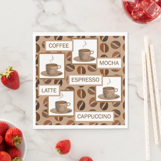 Serviette En Papier Papier café (En situation)